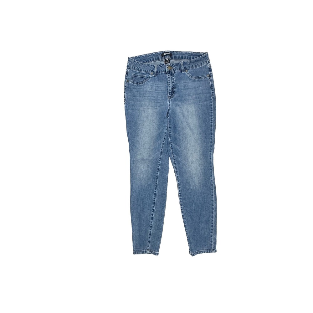 d.jeans Skinny Jeans Womens 14W Blue Medium Wash High Rise‎ Stretch Denim